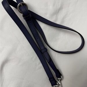 Indigo Blue Leather Replacement Strap with Silver Hardware